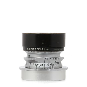 Leica L 35mm f3.5 Summaron Silver + FOOKH Blackpaint Hood